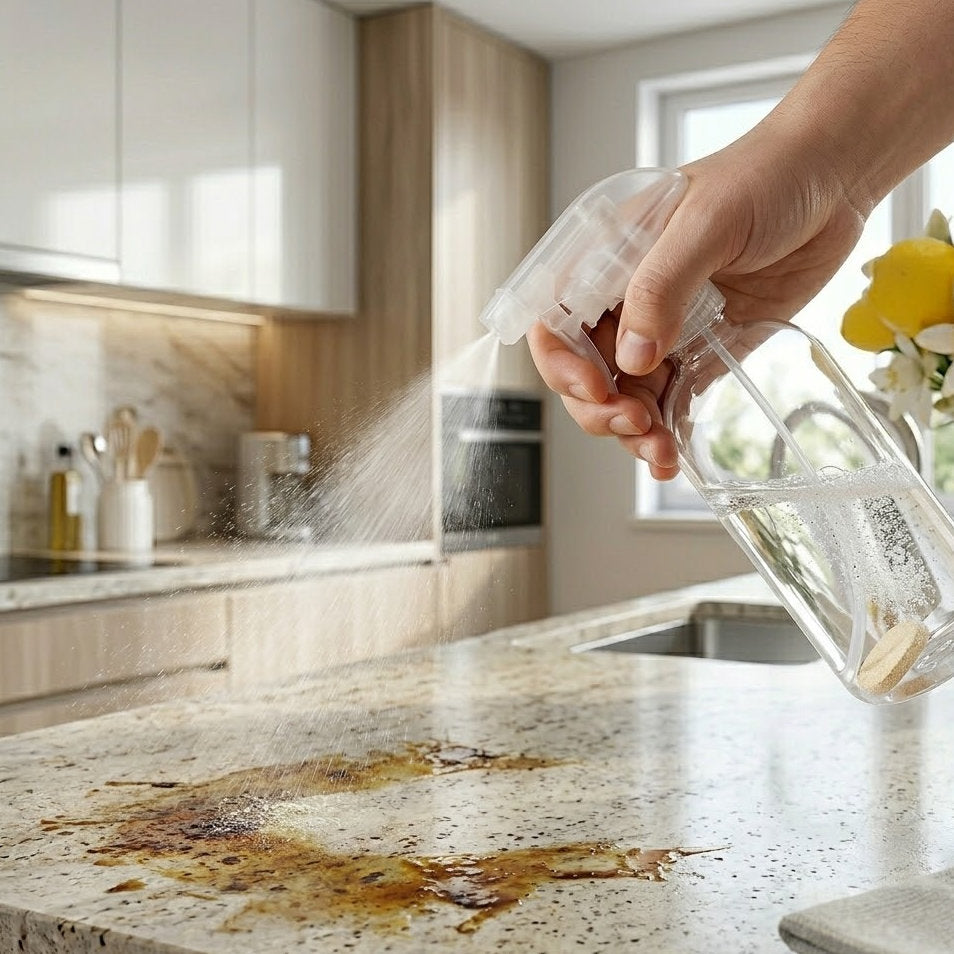 Bufryna Zero-Waste Concentrated Cleaning Tablets | 12-Pack Eco-Friendly Lemon Fresh Surface Cleaner