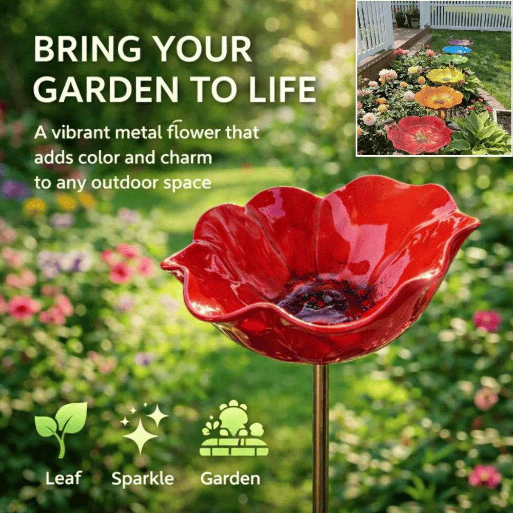 Theramenbae® 🔥🔥HOT SALE 50% OFF🎁 Handmade Metal Flower Garden Stake
