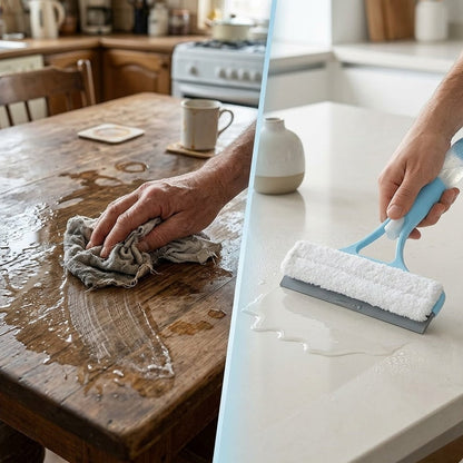 bufryna 3-in-1 Professional Window Squeegee: Spray, Scrub, and Shine