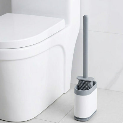 Bufryna Flexible Silicone Toilet Brush & Holder Set | Non-Scratch Bristles & Anti-Drip Base | Deep Cleaning No Dead Ends
