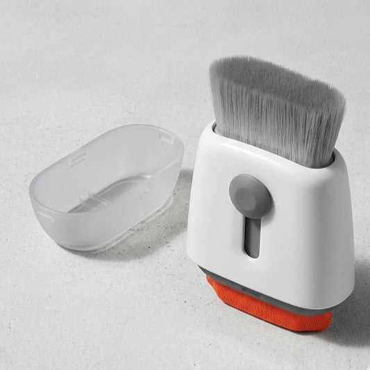 Bufryna Multi-Function Retractable Screen Cleaner with Soft Microfiber Pad and Dusting Brush for Laptops, Monitors, and Tablets